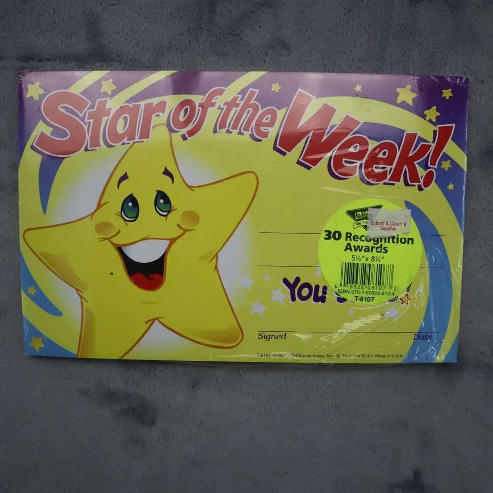 Teacher Classroom Recognition Cards Postcards Miss You Star Of The Week Birthday